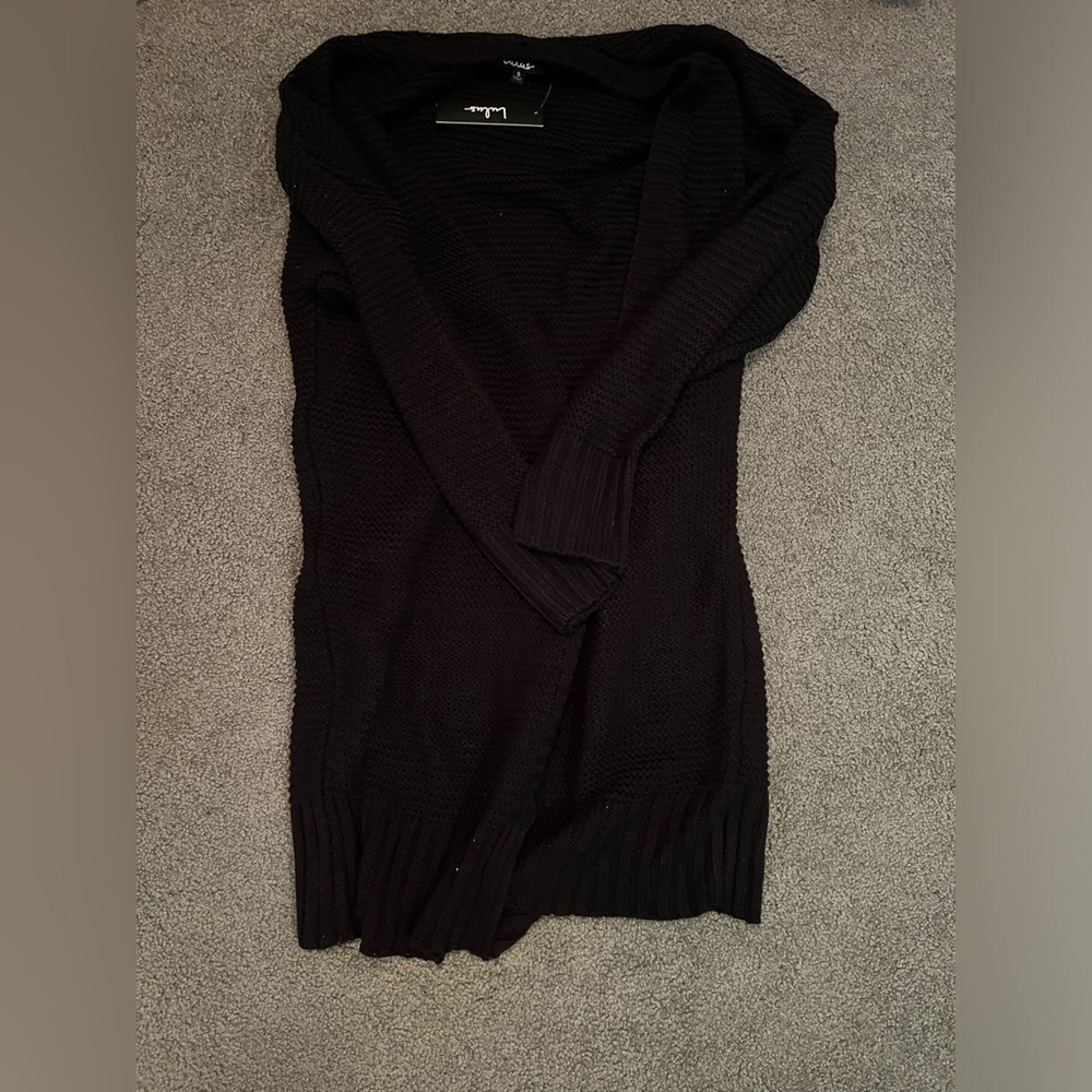 Lulu’s Black Long Cardigan New with Tags